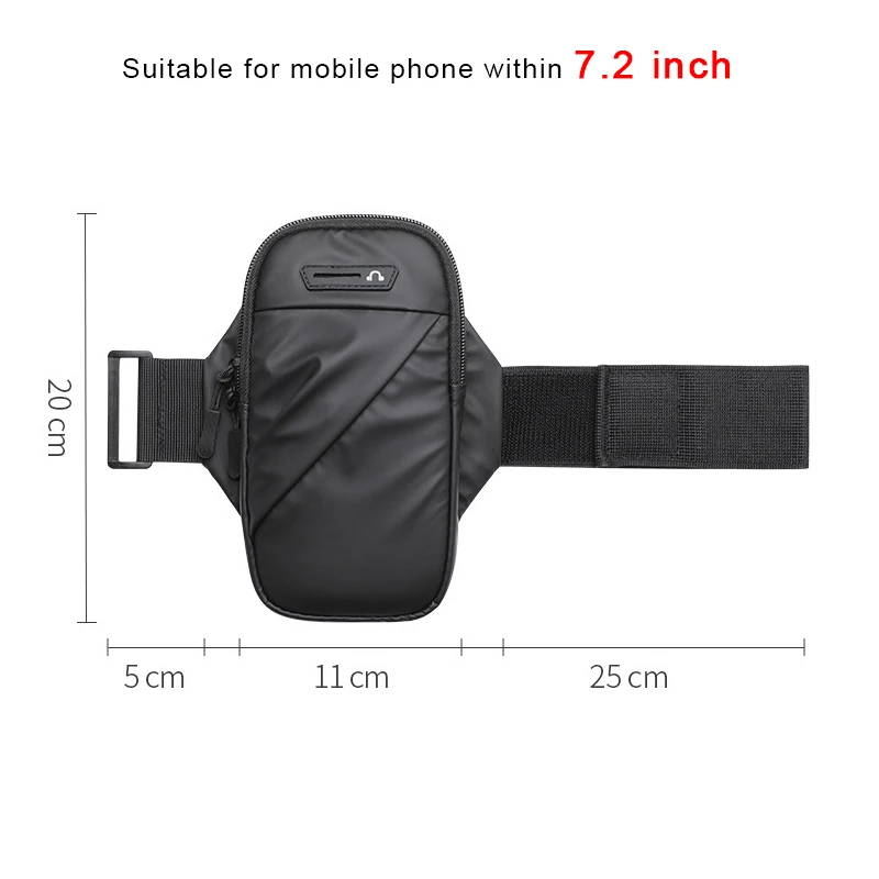 Cartera de muñeca deportiva para hombre y mujer, bolsa para llave de teléfono, banda para el brazo para gimnasio, Fitness, ciclismo al aire libre,