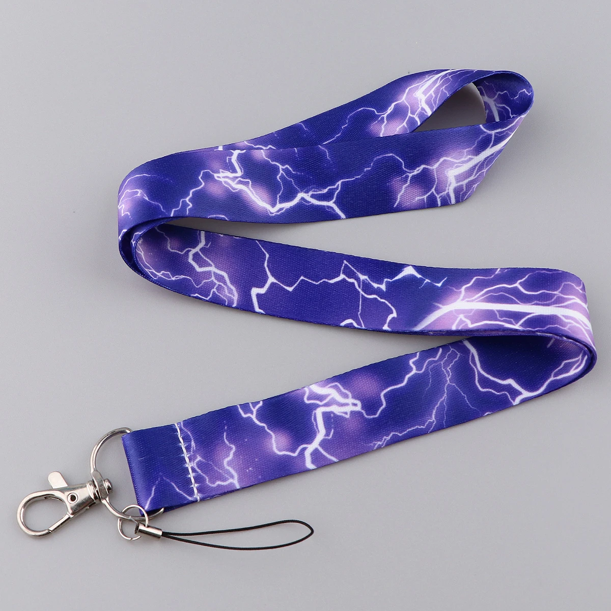 

Lightning Pattern Lanyard Keychain ID Card Pass Gym Mobile Phone USB Badge Key Ring Holder Neck Strap Phone Accessories