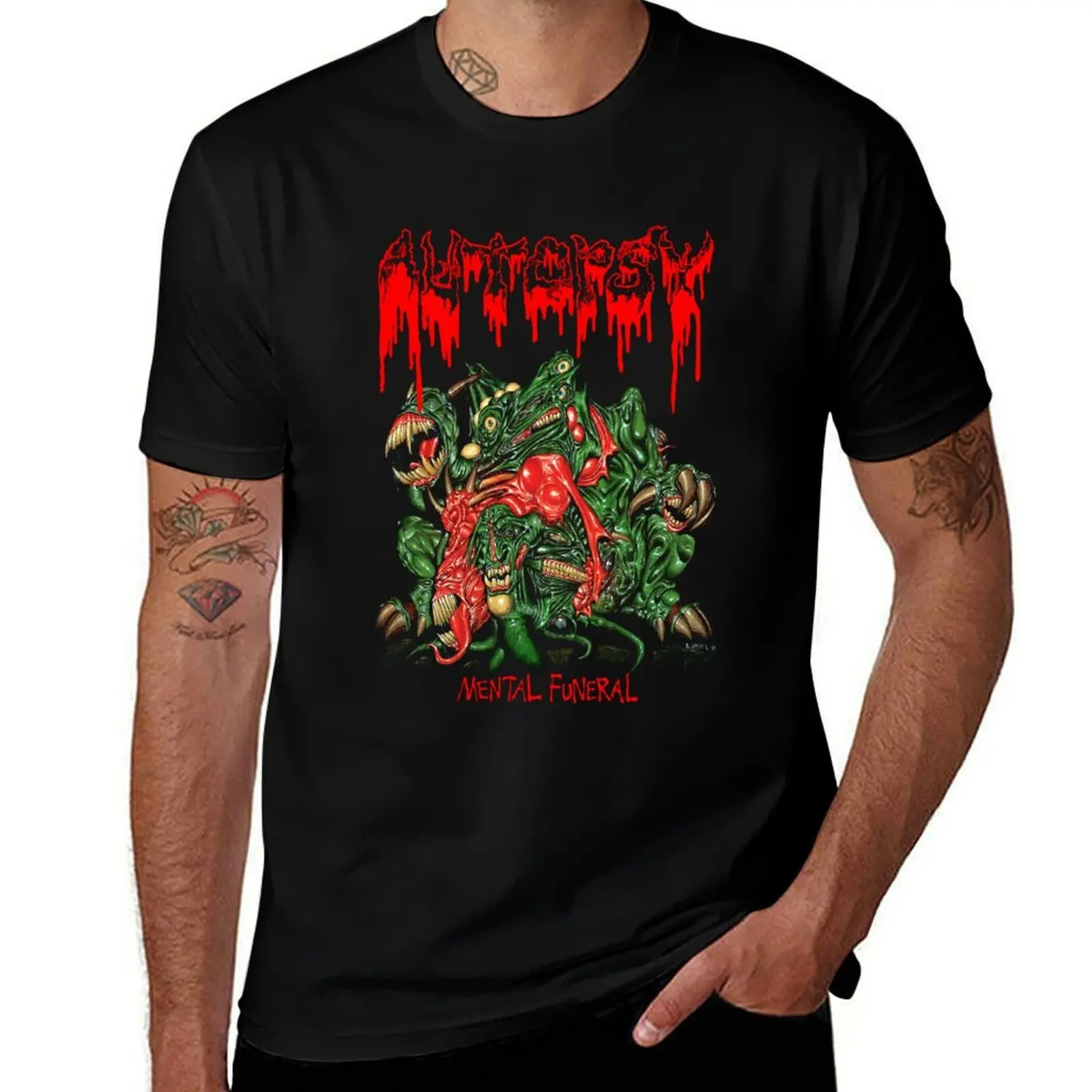 Autopsy - Mental Funeral Classic Old School Death Metal Classic T-Shirt Urban Style Print T-Shirt