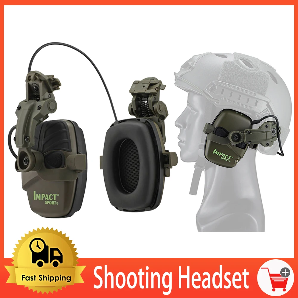 

Impact Sport Electronic Shooting Headset Helmet Mounted Ver Hunting Pickup Noise Reduction Hearing Protection Tactical Headset