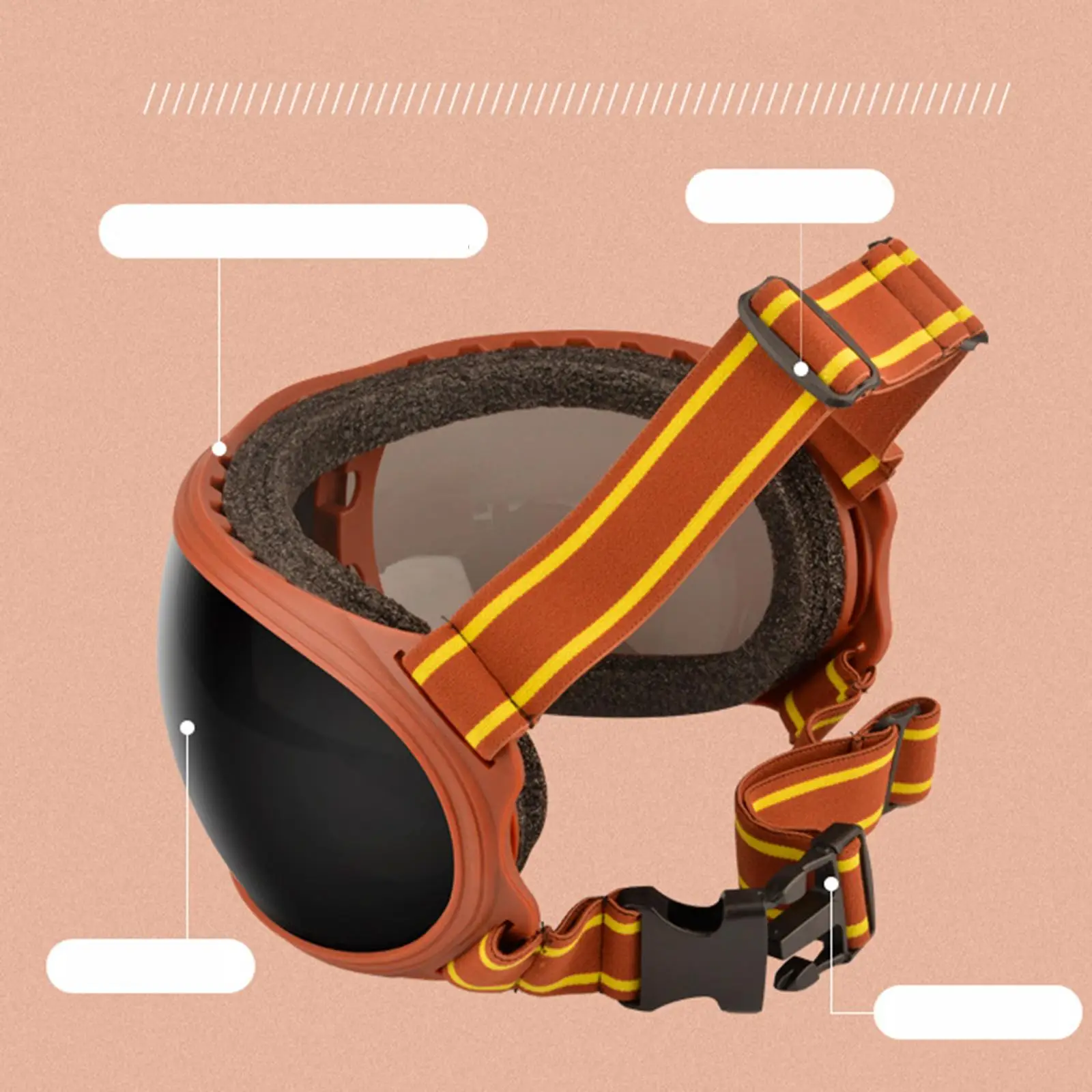 Equestrian Goggles Adjustable Strap Horse Eye Cover Shield Outdoor Riding Eyewear for Horse Sports