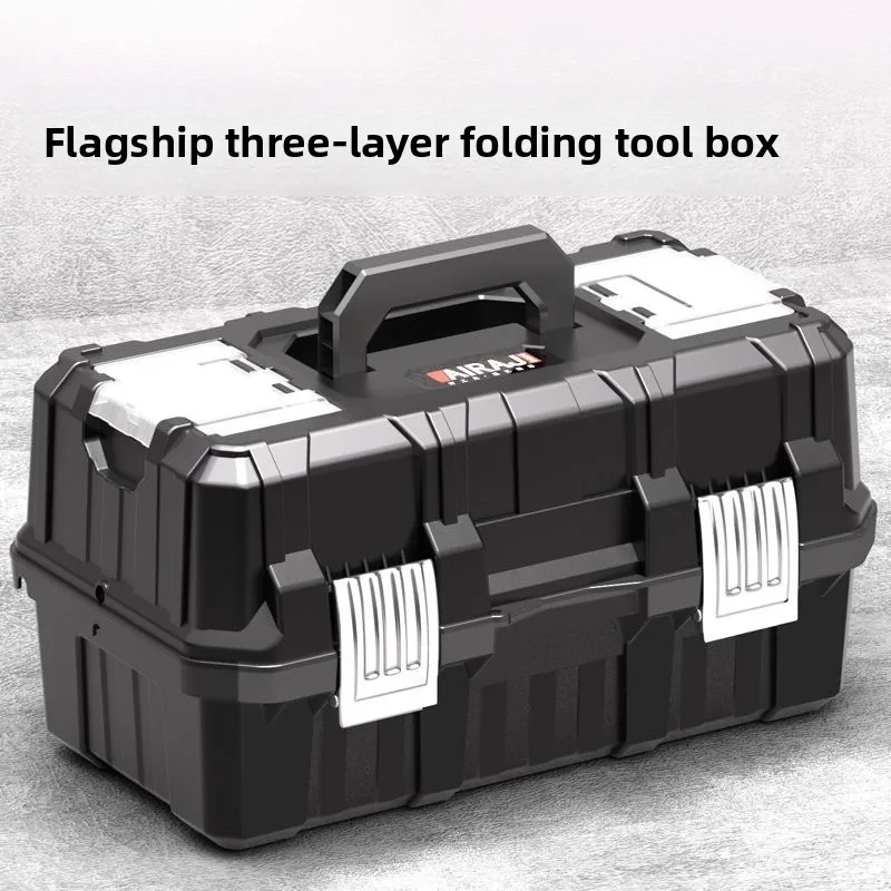 

3 Layer Folding Tool Box Multi Function Storage Case for Car Home Electrical Hardware Organizer Tool Storage Box Tool Box