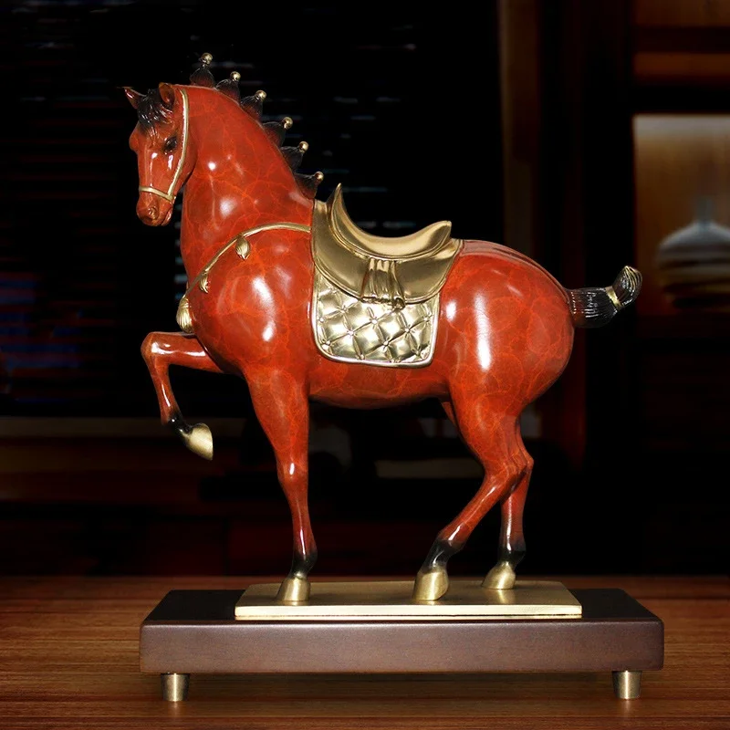 

Luxury Chinese Bronze Horse Home Office Decoration Antique Brass Statue Feng Shui Products