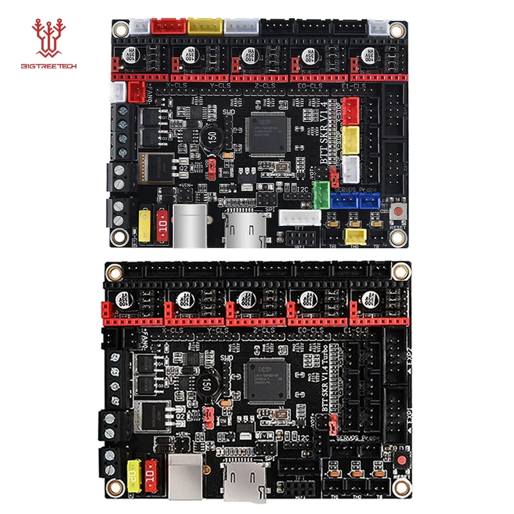 Placa base BIGTREETECH SKR V1.4 Turbo, actualización de placa base de 32 bits, SKR V1.4 Placa de Control, controlador TMC2209 para impresora 3D