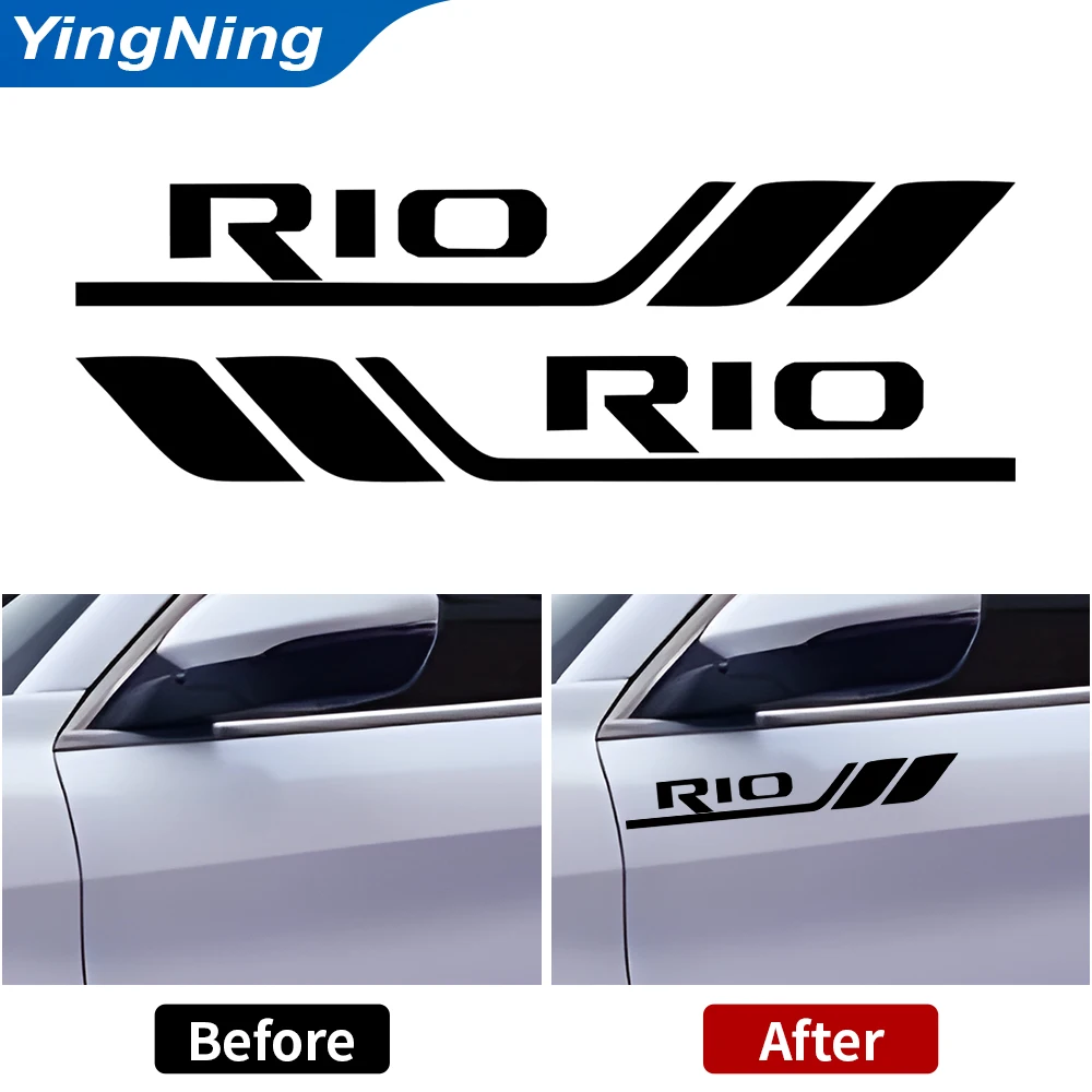 2pcs Car Side Sticker Car Trim Door Vinyl Decal Sticker For Kia Logo RIO K2 K5 Sportage Sorento KX3 KX5 K3S Picanto Accessories