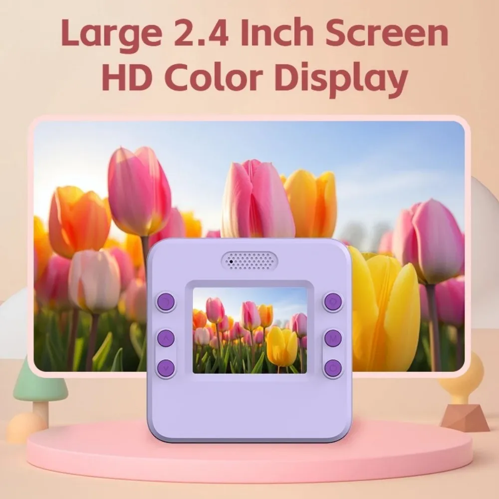 KEBIDUMEI Classic Cute Little Kids Instant Print Camera Painting Photos 1080P HD Dual Camera Thermal Print Toy Gifts view 3