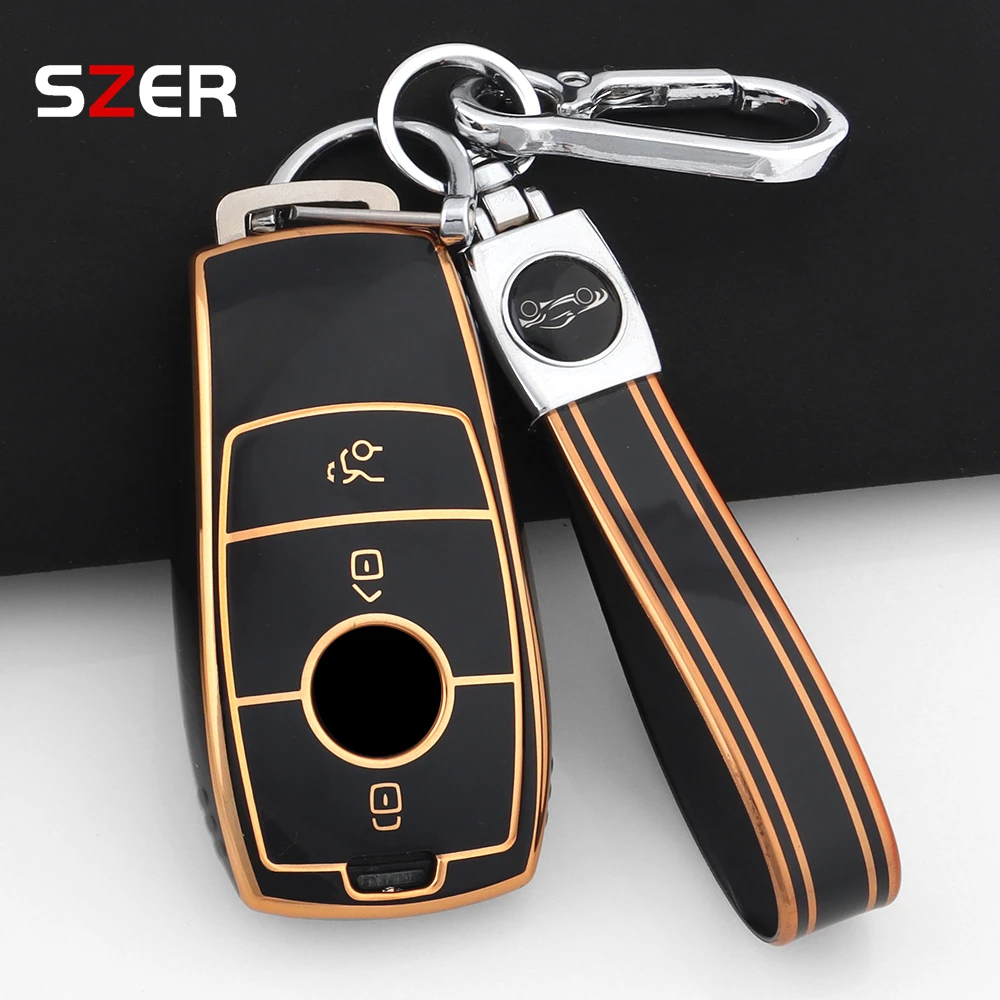

TPU Car Smart Key Case Cover Shell Fob For Mercedes Benz A C E S G Class W177 W205 W213 X167 W222 CLA GLE GLB GLS AMG Maybach