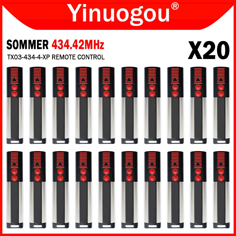 

20PCS SOMMER TX03-434-4-XP 434.42MHz Gate Remote Control 434MHz SOMMER TX03 434 4 XP 4014 4022 TX02-434-2 Garage Remote Control