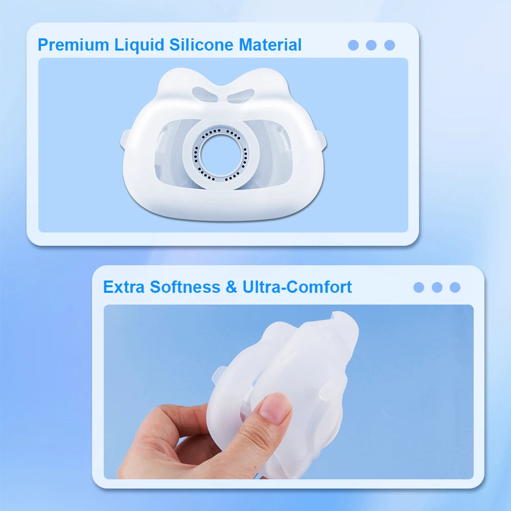 CPAP Face Mask Anti Snoring Mouth Nasal Mask Respirator Comfort Cover Quiet Improve Sleep Apnea Ventilator For AirFit F40 Masks view 5