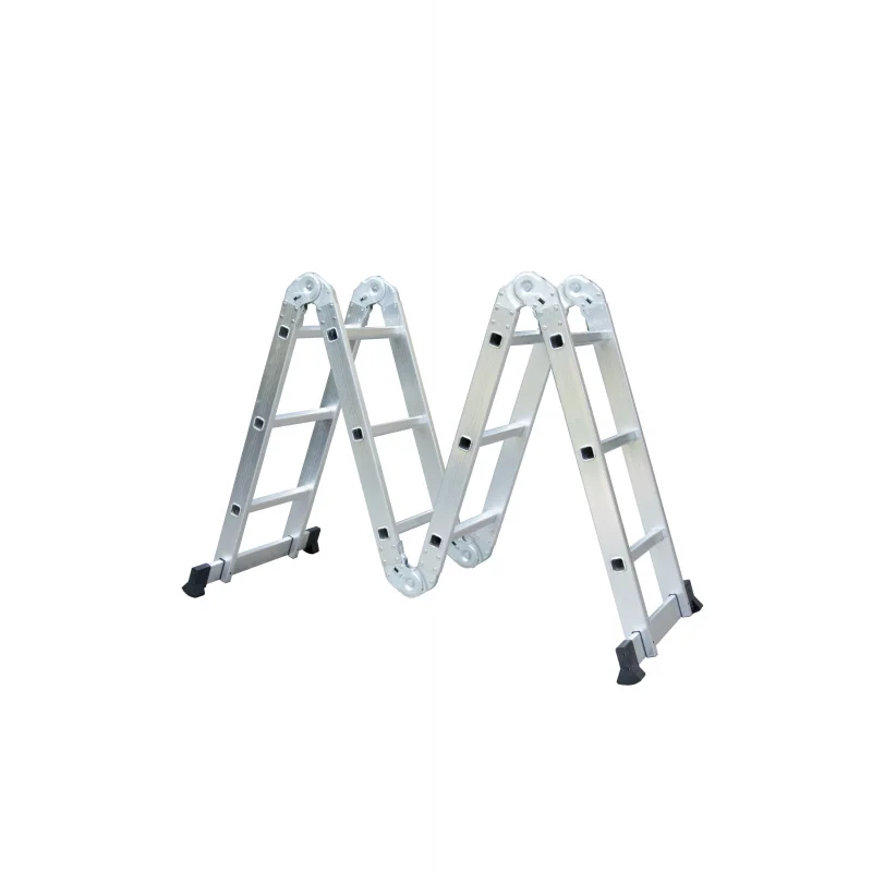 custom.Modern 4*3 Combination Aluminum Alloy Foldable Ladder 3.6m Industrial Aluminum Ladders Durable Lifting Stairs