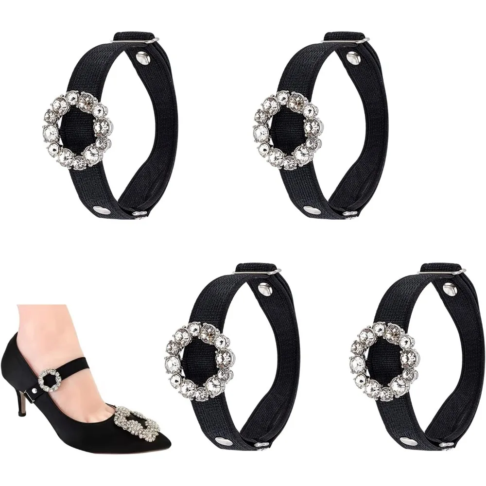 4 Pieces Detachable Shoe Straps High Heel Straps, Adjustable High Heel Anti Loose Straps for High Heeled Shoes