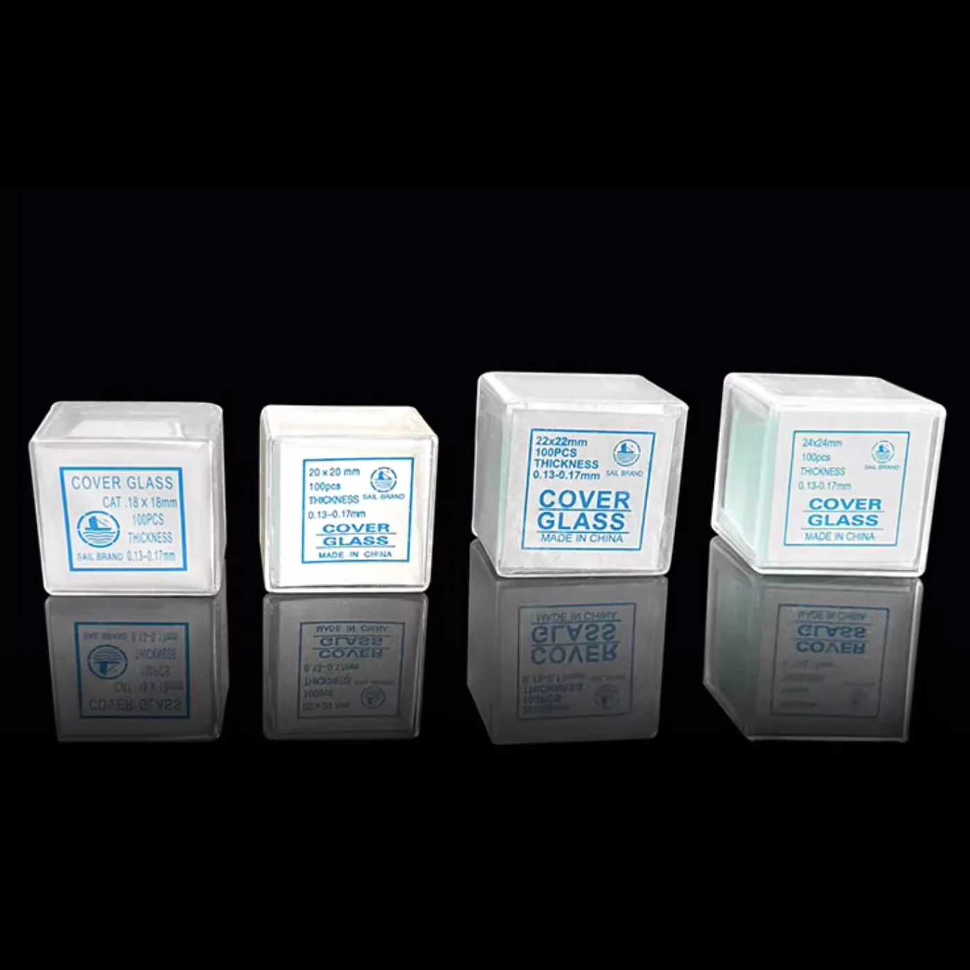 100pcs 18x18mm Microscope Cover Glass Slips Pre-Cleaned Coverslips Square Glass Specimen Slide Protection