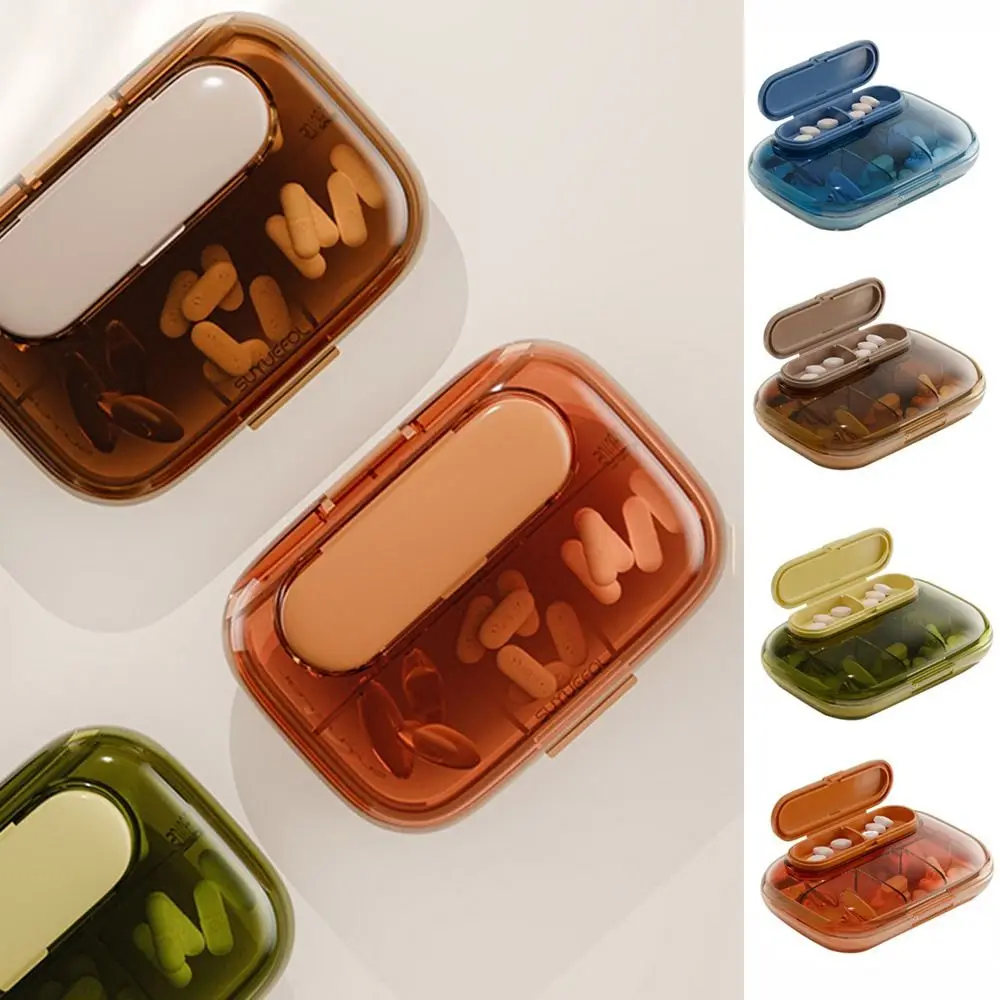 Practical Plastic 4/6 Grids Pill Box Small Large Capacity Medicine Box Detachable Dustproof Pills Dispenser Travel