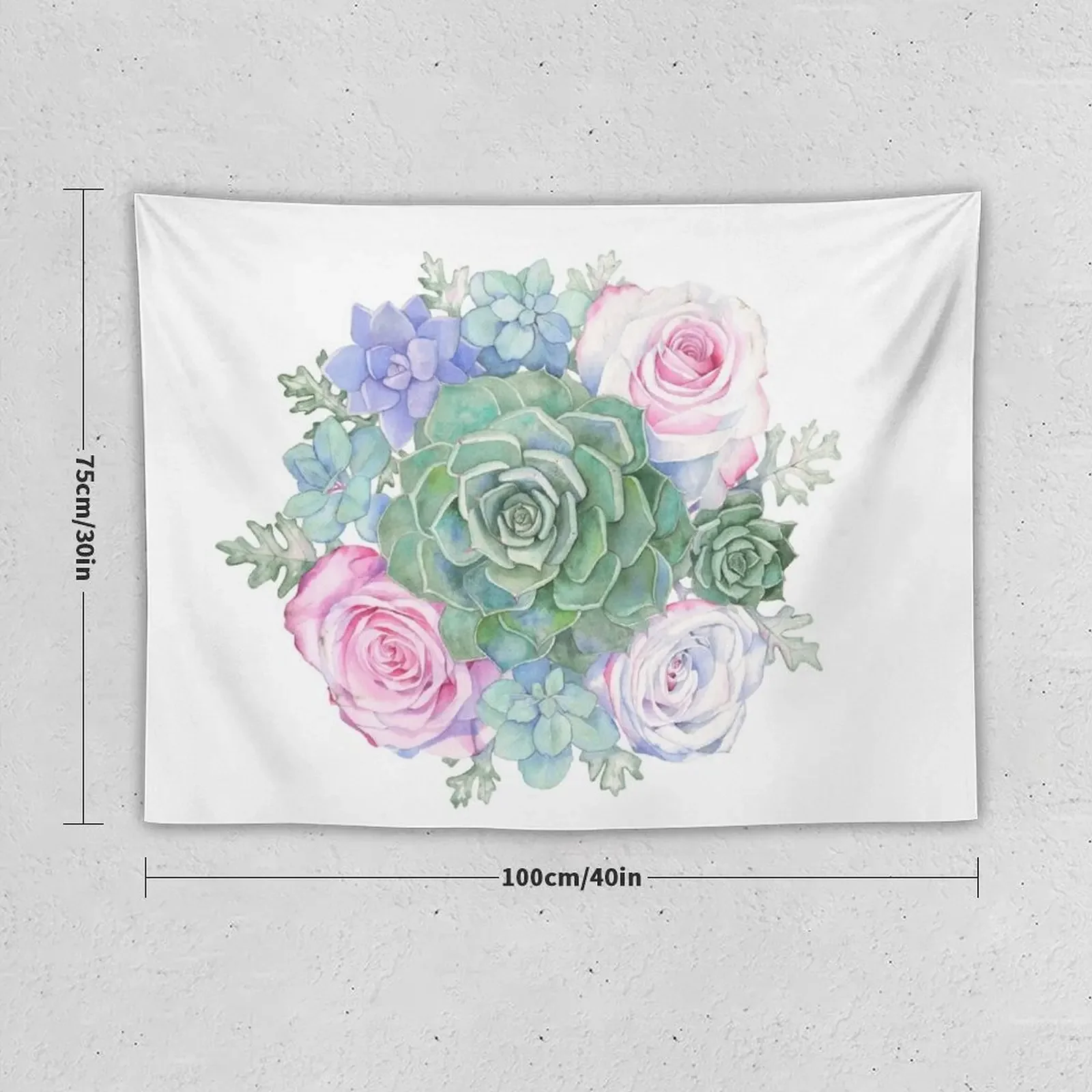 Succulent Bouquet Tapestry Bedroom Decor Aesthetic Wall Decor Hanging Room Decorations Aesthetic Tapestry