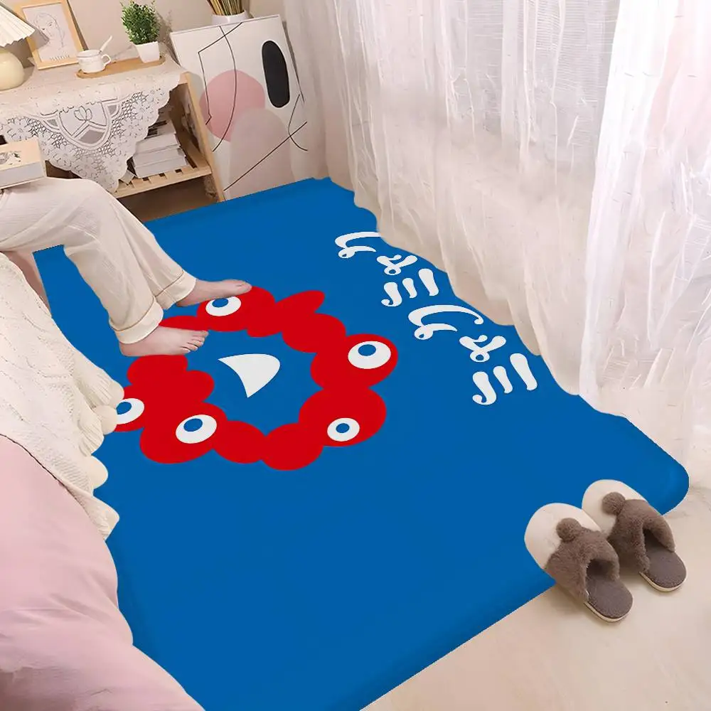 Cartoon M-Myaku-Myaku Entrance Door Mat Washable Non-Slip Living Room Sofa Chairs Area Mat Kitchen Welcome Doormat