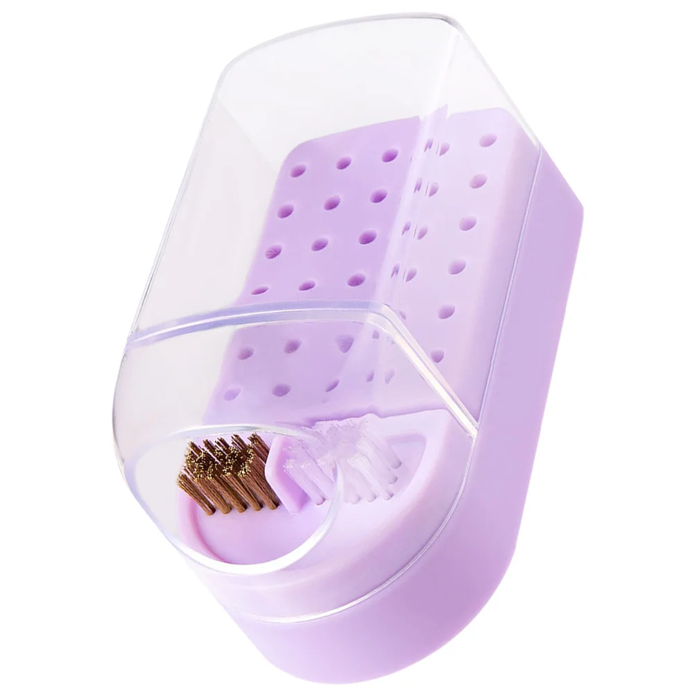 

Nail Drill Bits Storage Box Plastic Material Practical Nail Grinding Head Storage for Professional Manicure Training Use