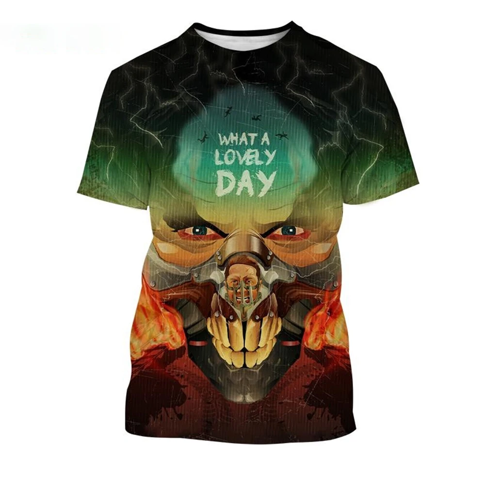 Camiseta con estampado 3D de Immortan Joe para hombre y mujer,camiseta con masacara de monstruo,villano