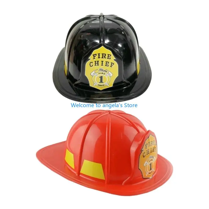 X4YC 2-Pack Plastic Costume Hats with Front Badge and Molded No-Assembly Design for Pretend Role Play