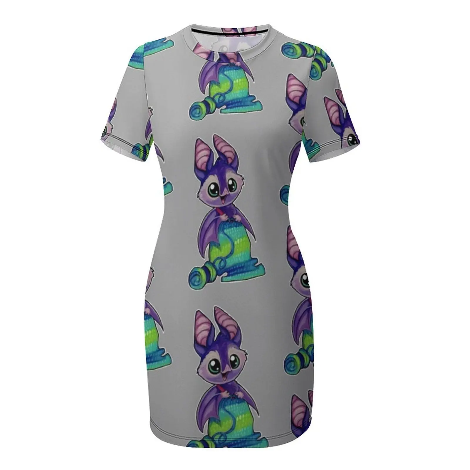 ชุดเดรสแขนสั้นลายถักโครเชต์รูปค้างคาวสำหรับกลางคืน สไตล์เกาหลี เสื้อผ้าผู้หญิงสำหรับงานพรอม