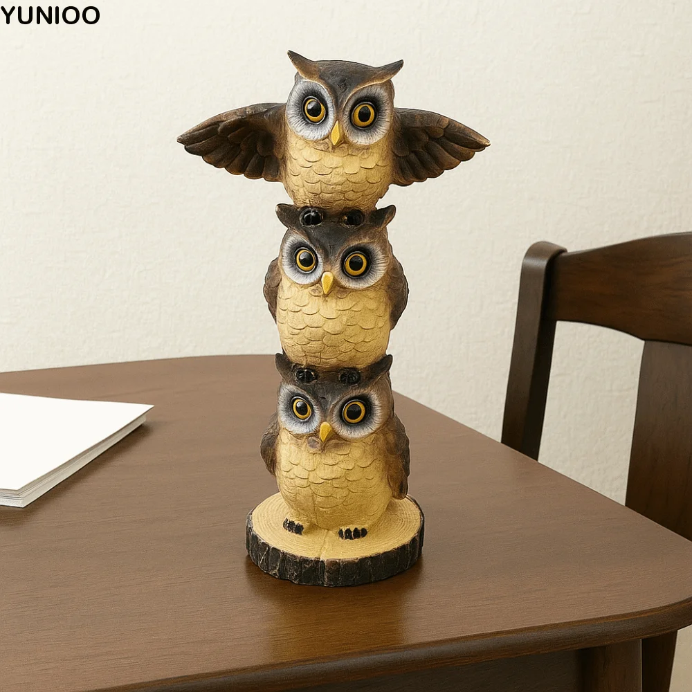 

Ремесленная поддельная сова, уличная скульптура, имитация ремесла, статуя совы из смолы, забавная модель куклы, фигурка счастливой совы, детский подарок на день рождения