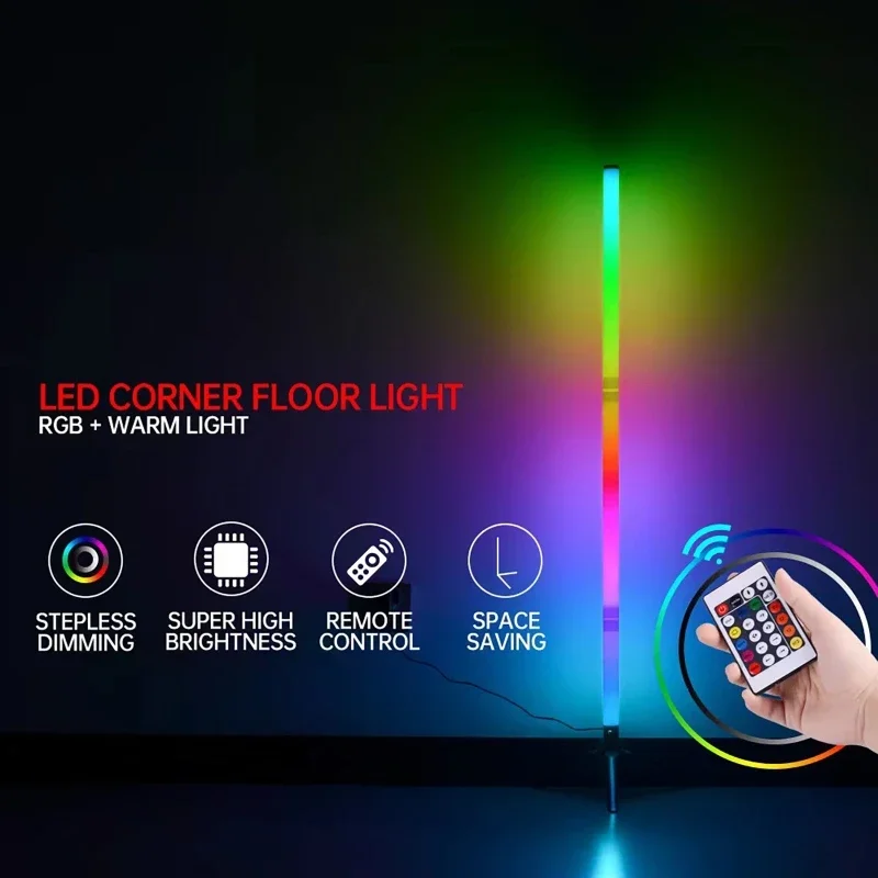 

Светодиодный торшер для гостиной RGB + WW + CW для украшения комнаты, источник питания USB, украшение для скандинавских домов, длинные напольные светильники