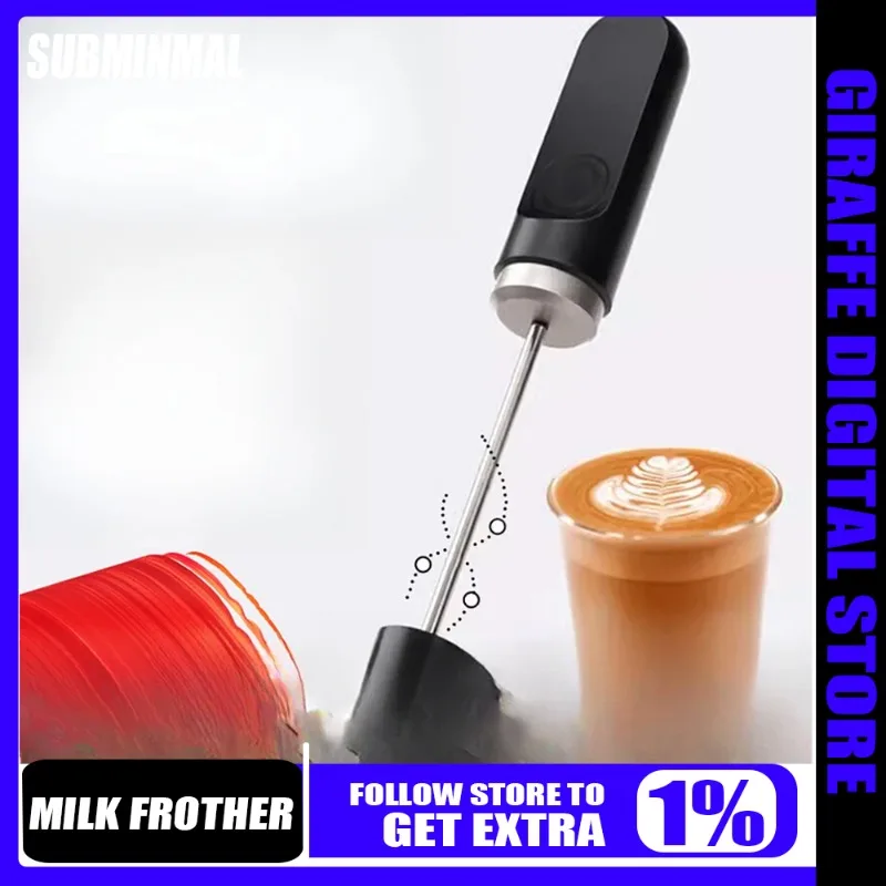 

Coffee frother, electric mini hand-held milk beater, milk stirring milk frother