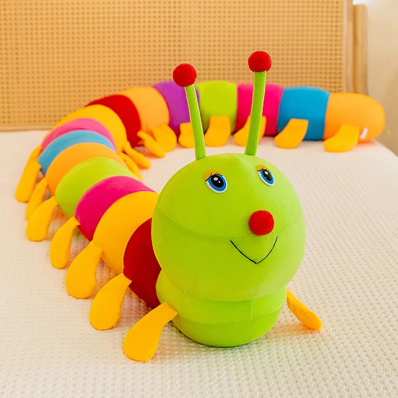 Muñeca de juguete suave de espuma, juguete No Edding Plu para edades de 3 años en adelante, almohada larga Universal de gran tamaño, adorno de regalo de oruga colorida y bonita