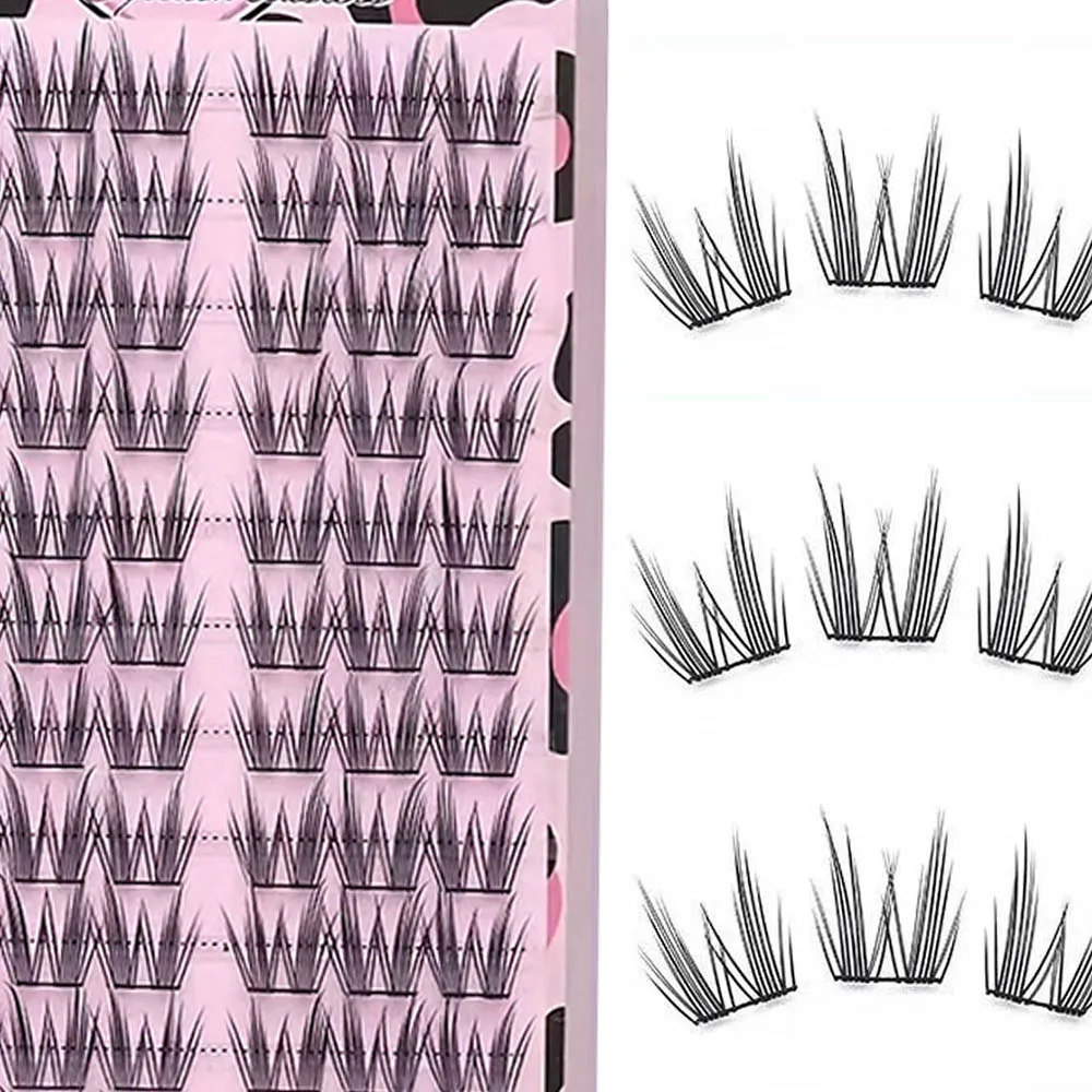 12줄 팩 피콕 엘프 대용량 두꺼운 데빌 인조 속눈썹 내추럴 시뮬레이션 두꺼운 초보자용 싱글 클러스터 바비 만화