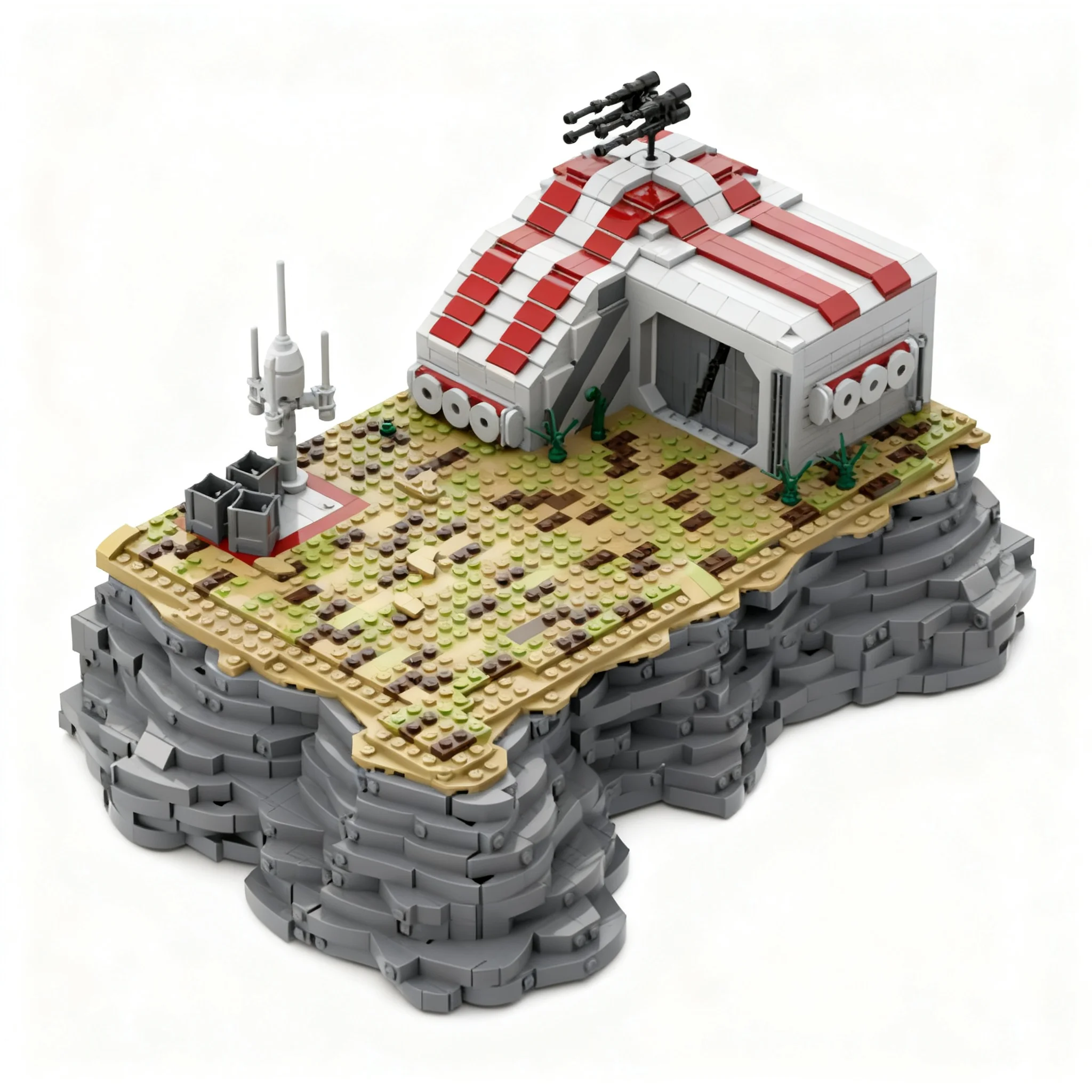 1895pcs MOC Old Republic Bunker Star Battle Model Building Blocks Christmas Gift Toys Architecture Education Display Creative