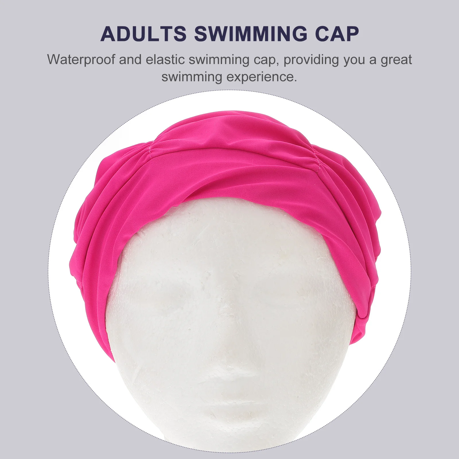 

4Pcs Pleated Swimming Caps Waterproof Elastic Swim Hat Suitable for Women Ladies Comfortable Fit Swimming Cap