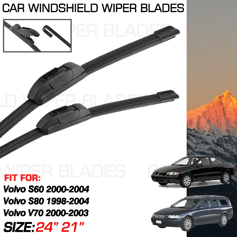 

Wiper Blades For Volvo S60 60 2000-2004 2003 2001 Volvo S80 80 1998-2004 1999 Volvo V70 70 2000-2003 Accessorie Front Windshield