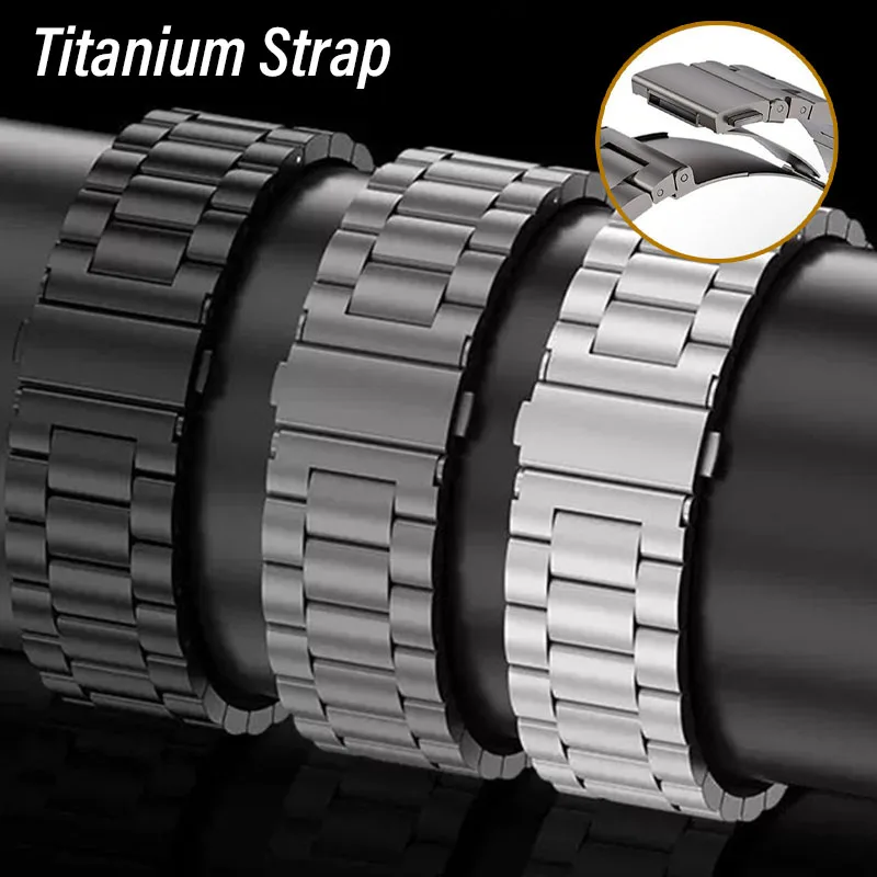 16mm 18mm 22mm 20mm Metal Watch Band for Samsung Galaxy Watch 7/6/5/4/3 40mm 44mm S3 Active2 Lightweight Titanium Durable Strap