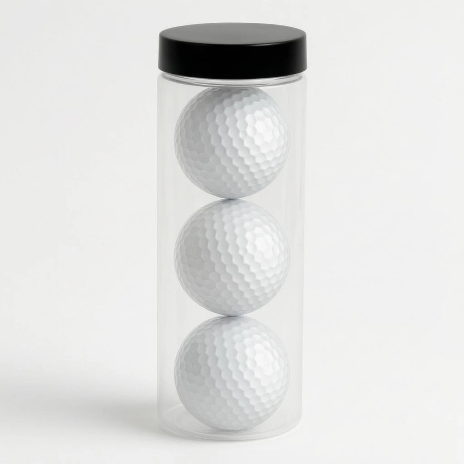 Golf Ball Storage Tube Cylindrical Transparent Golf Ball Tube
