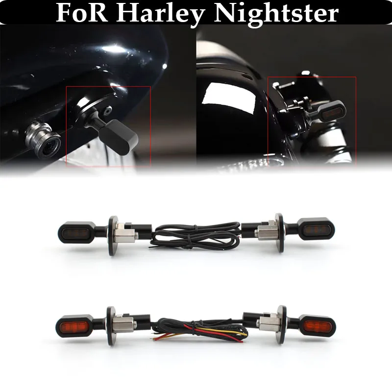 

FoR Harley Nightster RH975 Special RH975 Все года мотоцикла Универсальный мини-светодиодный задний указатель поворота с линзой
