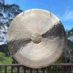 Sound Healing Gongs : 60CM-90CM Chinese Wind Gong with Mallet Bronze Hanging Gong Percussion Instrument for Yoga and Meditation