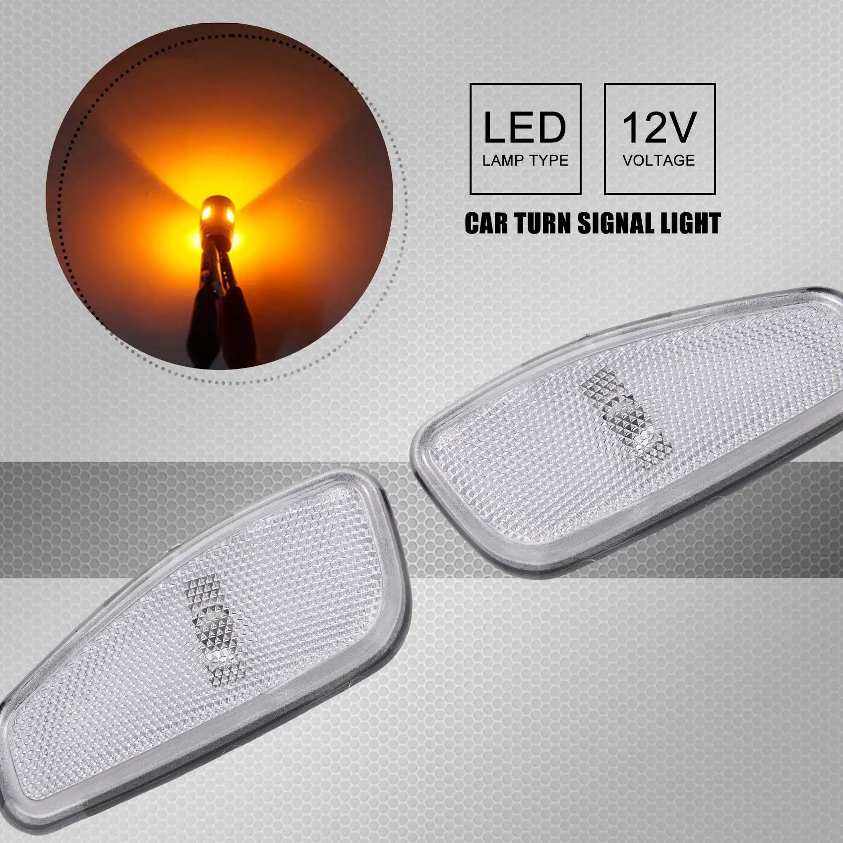 Durable-Car Side Reflection Warning Turn Signal Light Lamp Front Turn Signals Light For Jeep Renegade 2014-2017