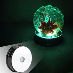 1 pcs Creative Battery Operate Luminous Base Crystal Light Base Display Stand LED Ornament Gift Showing Photography Props