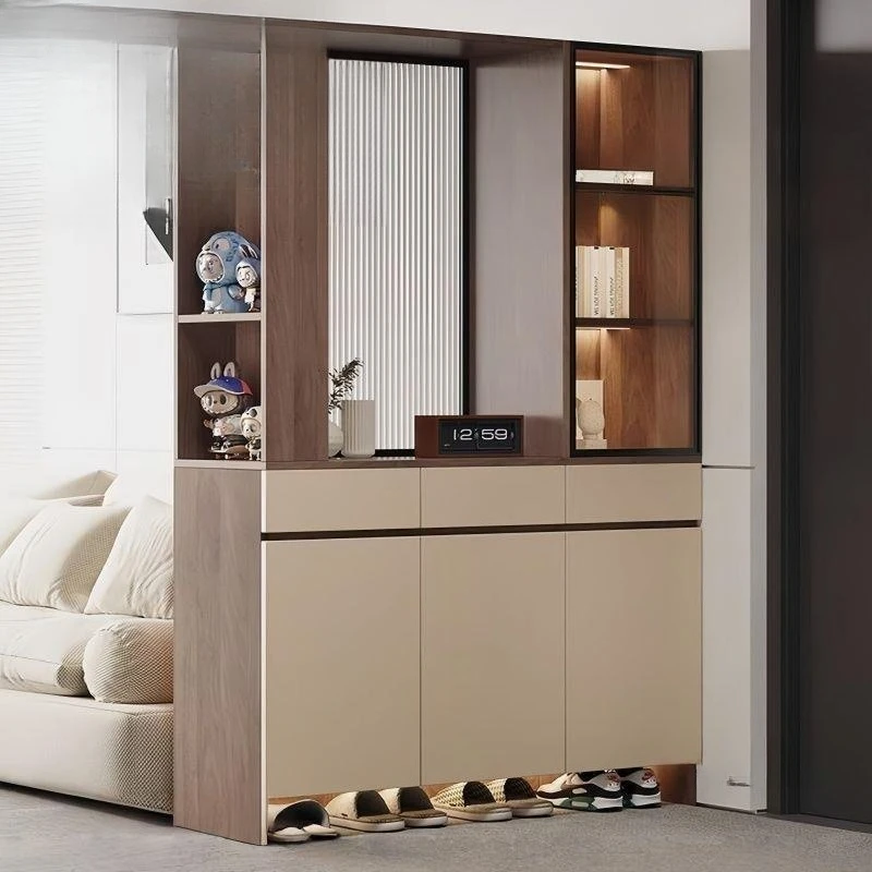 Home front door shoe cabinet integrated foyer cabinet household living room screen partition locker