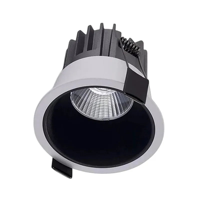 Ściemniany Led typu Downlight wbudowana lampa sufitowa reflektor aluminiowy oświetlenie COB Led 7 w10w12w15w18w20w24w AC110V 220V dom biurowy