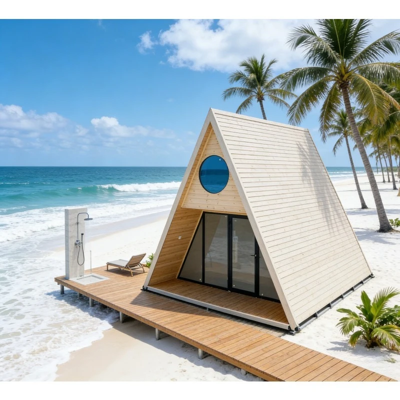 Modern Steel Prefabricated Container Villas & Offices Movable Foldable Prefab Triangle Houses