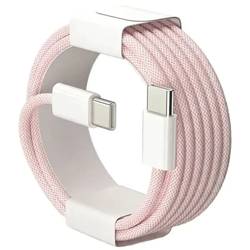 60W PD Nylon Braided USB-C to USB-C Fast Charger Cable for iPhone Maximum Compatibility Samsung Type-C Fast ChargingGGG