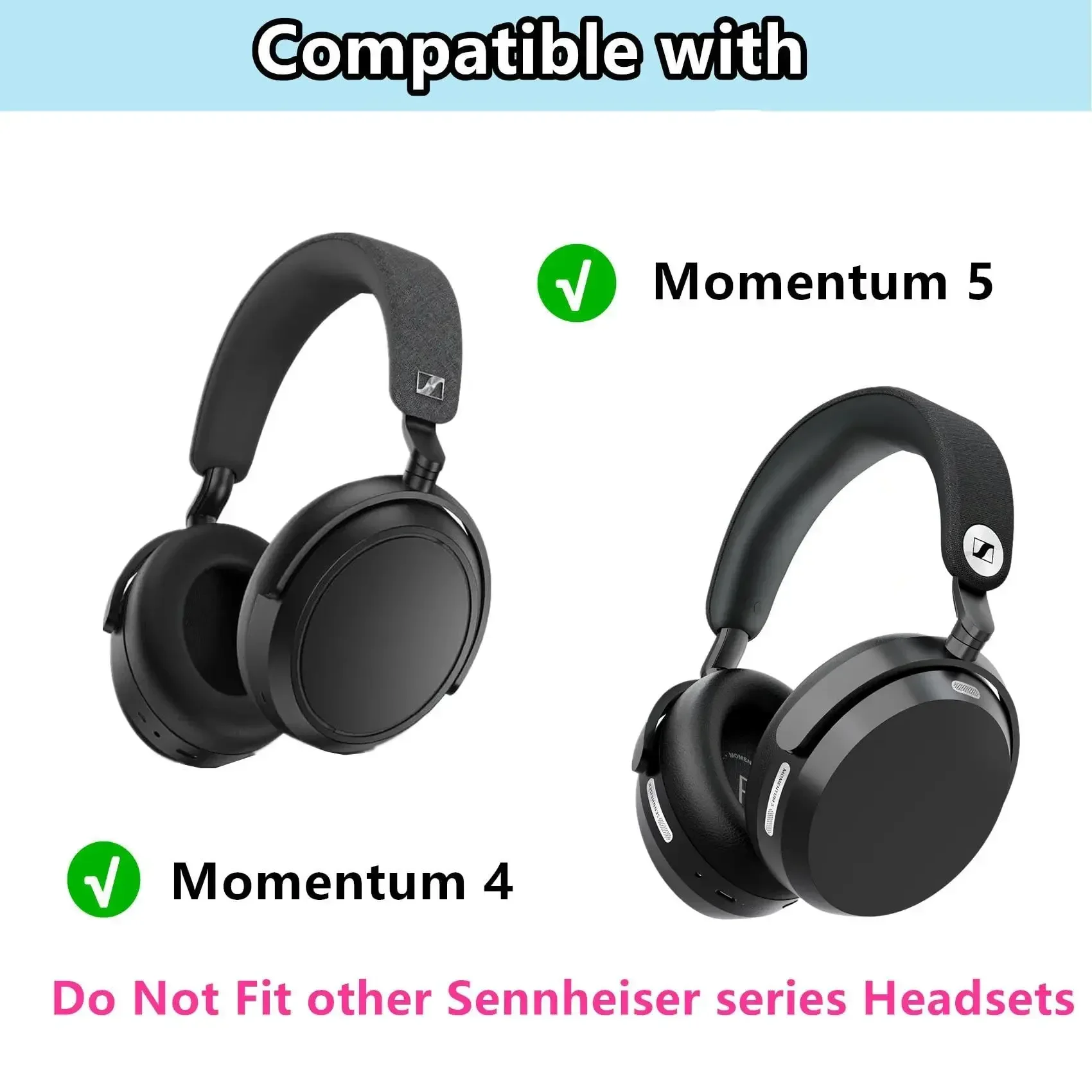 Cooling Gel Softer Ear Pads, Replacement Ear Cushions for Sennheiser Momentum 4 & 5 Wireless Headphones
