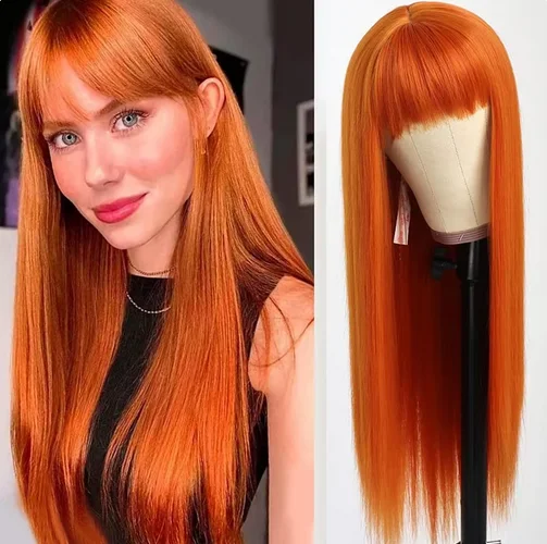 28-inch synthetic buttonnet long wig role-playing wigs are ideal for everyday party wear by women wig