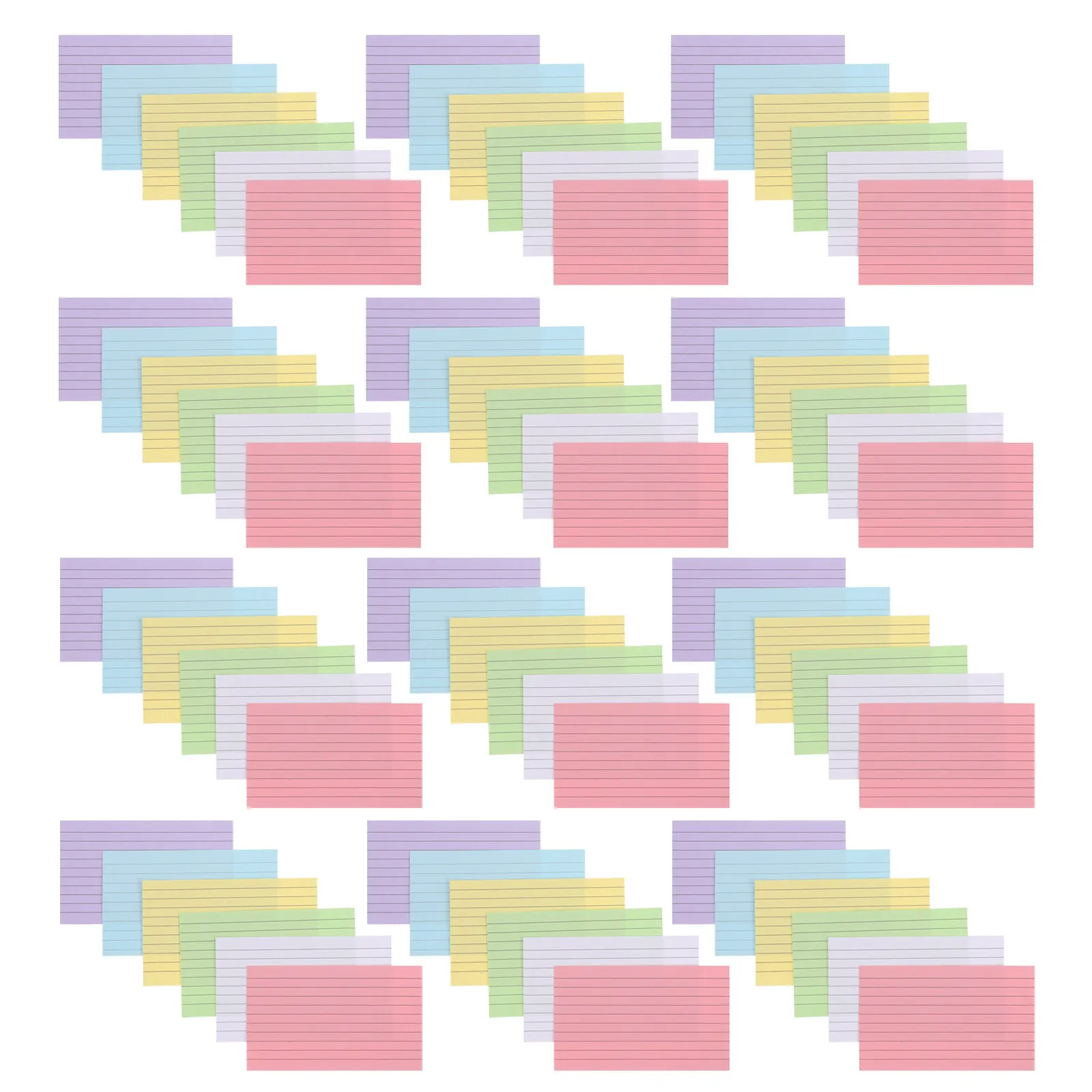 

600 шт. цветных карточек для заметок из плотного картона, линованные флеш-карточки для подготовки к экзаменам, для студентов и профессионалов