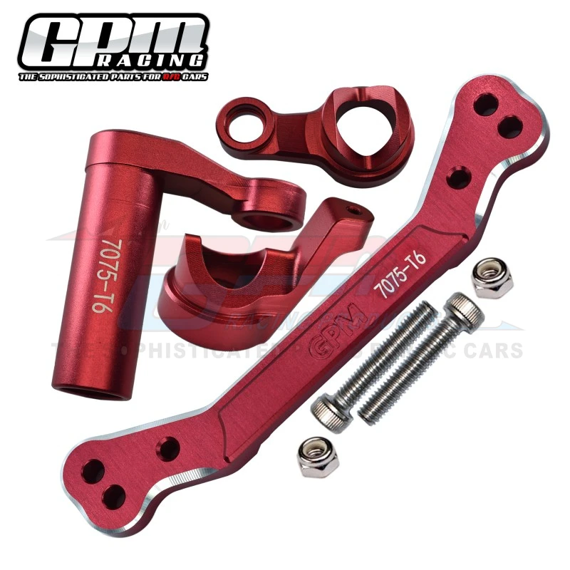 GPM CNC Aluminum 7075 Steering Assembly+Steering Plate For TRAXXAS 1/8 Sledge