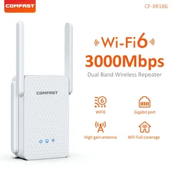 WiFi6 Repeater 1200-3000Mbps WiFi Router Amplifier 2.4/5.8GHz Signal Long Range Extender Wireless Booster Wi Fi Home Repeteur