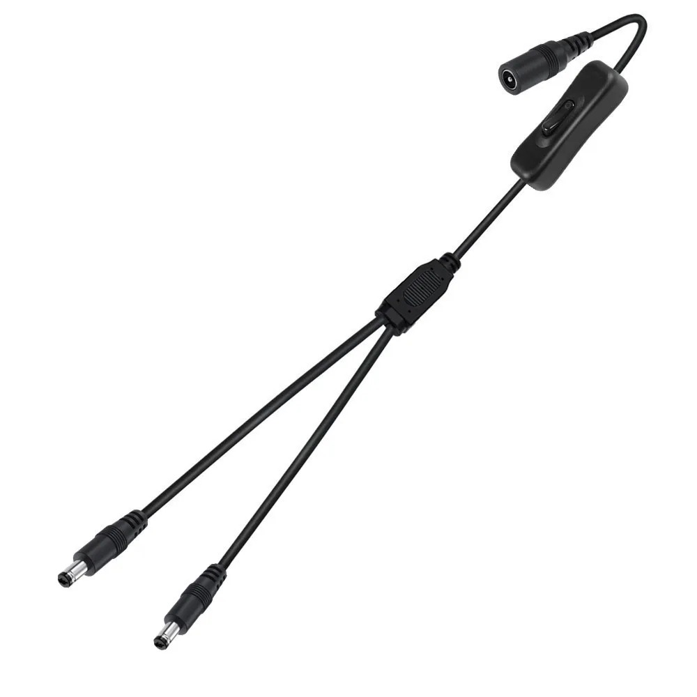 Inline 304 Switch on Off with Female Male Power Cable 5.5x2.1mm 5.5*2.5mm DC Connector Switch for CCTV LED Strip Light
