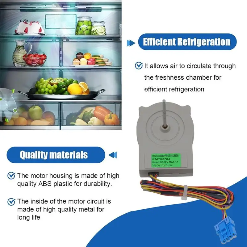 A38T-Replacement Refrigerator Freezer Fan Motor EAU62963001 For French Door Refrigerator Freezer Fan Assembly