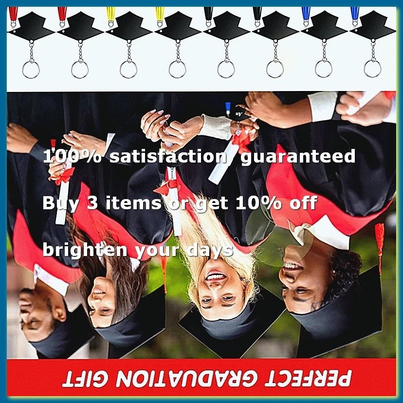 24Pcs Graduation Cap Charm Keychain Pendants Tassels Keychain Favor Class Of 2023 Graduation Gifts