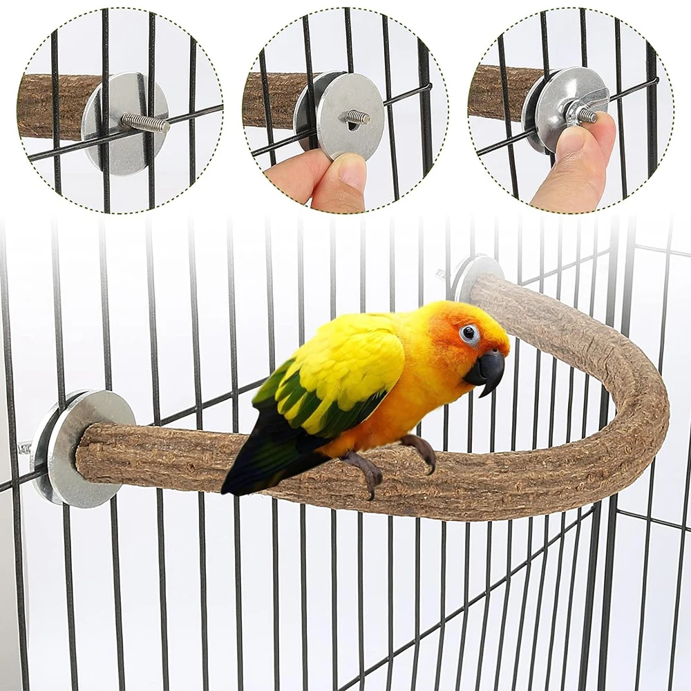 Papagei Vogel Naturholz Stand Schaukel u Form Station Stick Lebensraum liefert Schleifen Klaue Stick Zähne Schleifen Haustier liefert